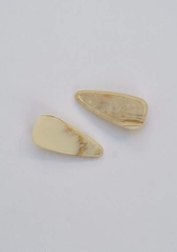 The Baby Barrette Set- Marble