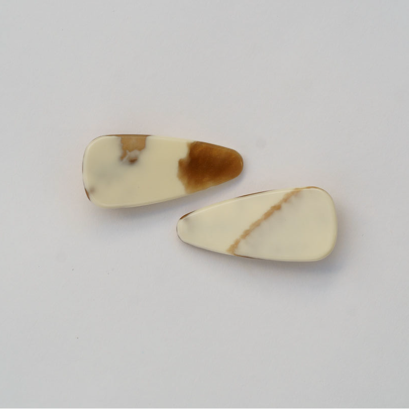 The Lady Barrette Set - Marble