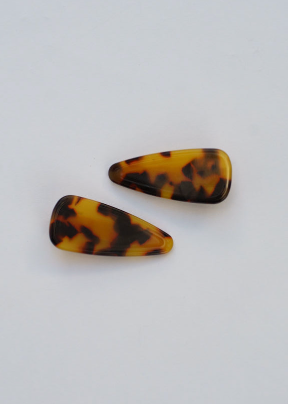 The Baby Barrette Set- Dark Tortoise