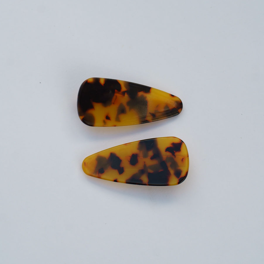 The Lady Barrette Set - Dark Tortoise
