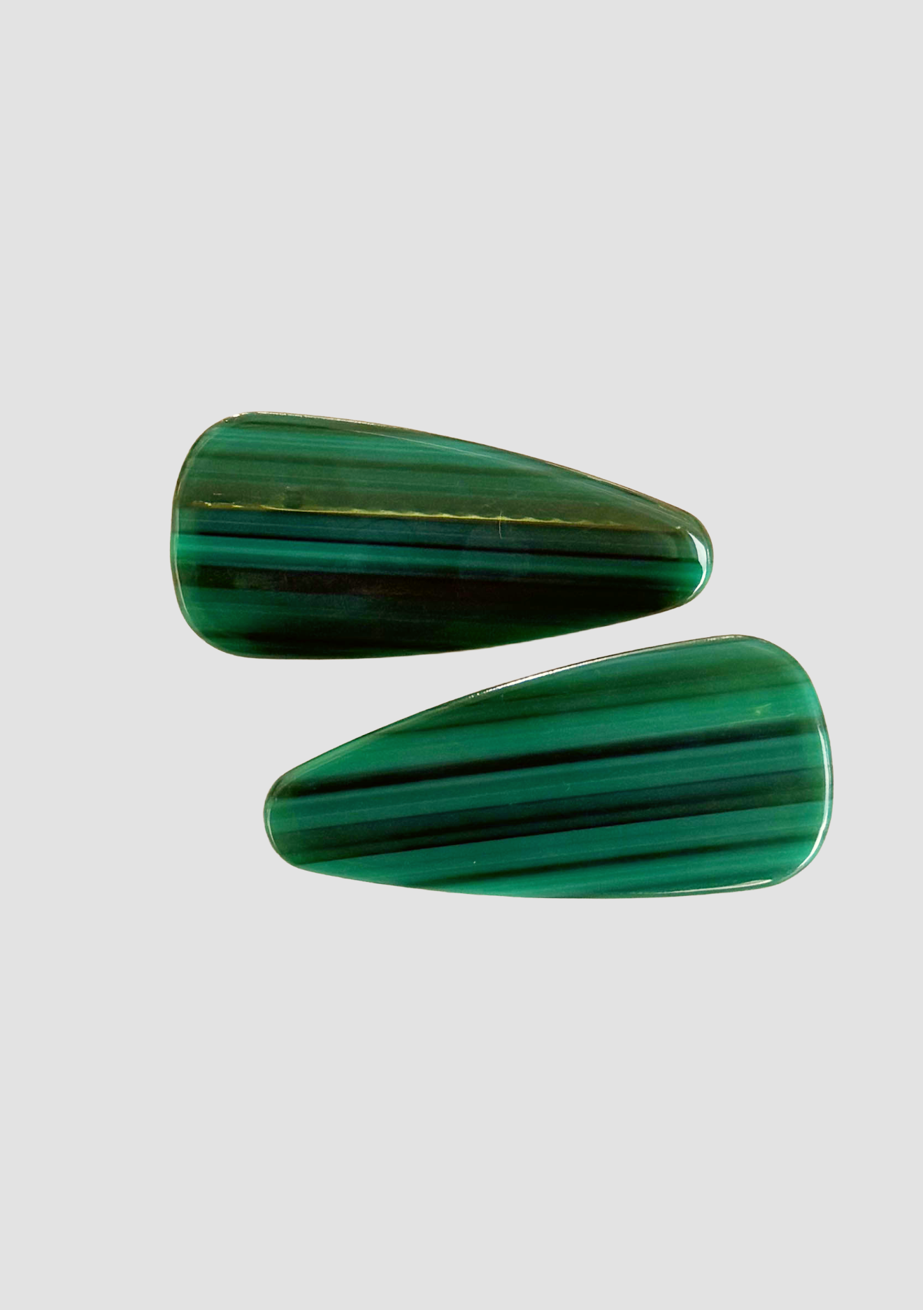 The Lady Barrette Set - Malachite